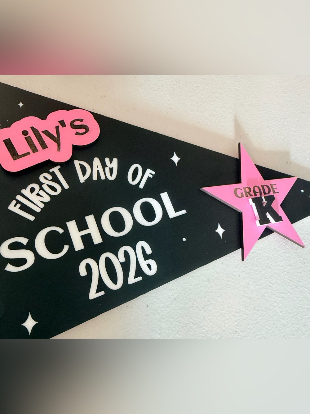 Designed and handcrafted by me First Day of School interchangeable sign - Picture 5 of 8